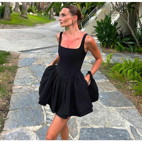 ZARA Blogger Fave A-Line Mini Dress 🖤 NWT | Size M - Picture 8 of 16